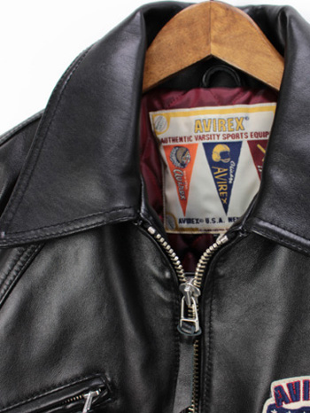 AVIREX（アヴィレックス）SIGNATURE VARSITY JKT （羊革）スタジャン