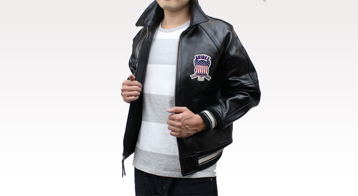 avilex varsty 羊革オールレザージャケット AVIREX アヴィレックス