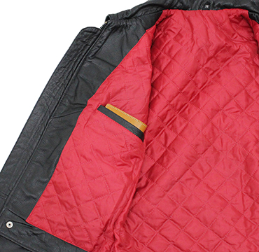 【特価品】革ジャンシングルライダースジャケット（水牛革）ヨーロッパタイプ　XS~6Lまでポケットは8.5cm×9.5cmの長財布が収まるサイズ感です。