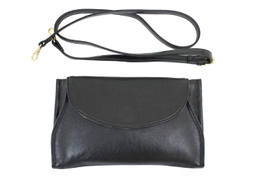 お財布ショルダーバッグ（牛革／日本製）ショルダーベルトを外すとお財布やクラッチバッグとして使うことができます。