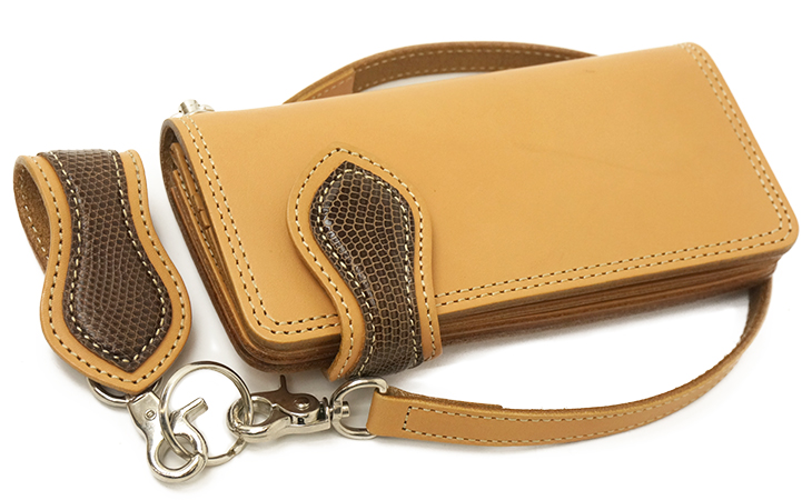 異素材のコントラストが美しいリザードオーバーレイロングウォレット 牛革 革製品専門店レザーハウス 異素材のコントラストが美しいリザードオーバーレイロングウォレット 牛革 革製品専門店レザーハウス