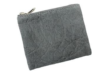 sa181-01 象革ダブルファスナー二つ折り財布(象革/日本製）