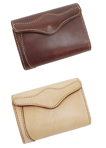 sa196-11ミドルサイズの二つ折り財布（牛革/日本製）