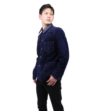 ステアスエード・カバーオールレザージャケット(牛革/日本製）｜革製品