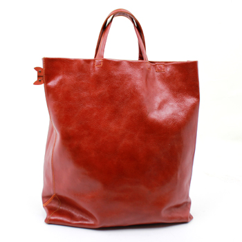 手縫い仕上げの一枚革手提げバッグ 牛革 Lサイズ 革製品専門店レザーハウス